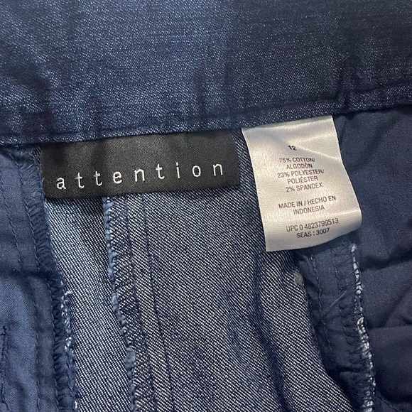 ATTENTION STRETCH CONTOURED WAIST BOOT CUT MODERN FIT DEEP BLUE JEANS SIZE 12 - Picture 4 of 8